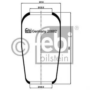 FEBI BILSTEIN 20882 Luftfederbalg für MAN, MERCEDES-BENZ FEBI BILSTEIN 20882 Luftfederbalg für MAN, MERCEDES-BENZ