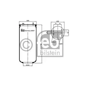 FEBI BILSTEIN 20887 Luftfederbalg für DAF FEBI BILSTEIN 20887 Luftfederbalg für DAF