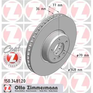 ZIMMERMANN 150.3481.20 Bremsscheiben 2 Stück BMW ZIMMERMANN 150.3481.20 Bremsscheiben 2 Stück BMW