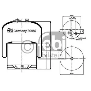 FEBI BILSTEIN 39987 Luftfederbalg FEBI BILSTEIN 39987 Luftfederbalg