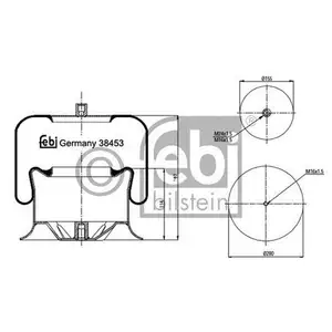 FEBI BILSTEIN 38453 Luftfederbalg für MERCEDES-BENZ FEBI BILSTEIN 38453 Luftfederbalg für MERCEDES-BENZ