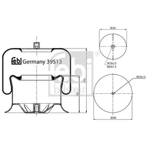 FEBI BILSTEIN 39513 Luftfederbalg FEBI BILSTEIN 39513 Luftfederbalg