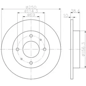 TEXTAR 92134903 Bremsscheiben 2 St&uuml;ck MITSUBISHI