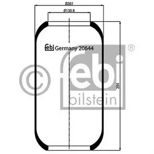 FEBI BILSTEIN 20644 Luftfederbalg für MERCEDES-BENZ, VOLVO, SETRA, DAF FEBI BILSTEIN 20644 Luftfederbalg für MERCEDES-BENZ, VOLVO, SETRA, DAF