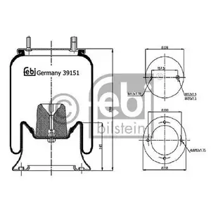 FEBI BILSTEIN 39151 Luftfederbalg FEBI BILSTEIN 39151 Luftfederbalg