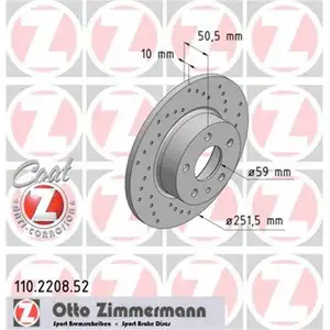 Original ZIMMERMANN 110.2208.52 Bremsscheiben 2 Stück für ALFA ROMEO Original ZIMMERMANN 110.2208.52 Bremsscheiben 2 Stück für ALFA ROMEO