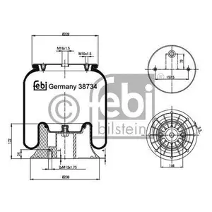 FEBI BILSTEIN 38734 Luftfederbalg f&uuml;r SCANIA