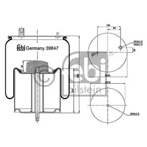 FEBI BILSTEIN 39847 Luftfederbalg FEBI BILSTEIN 39847 Luftfederbalg