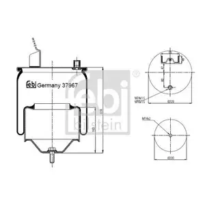 FEBI BILSTEIN 37967 Luftfederbalg für VOLVO FEBI BILSTEIN 37967 Luftfederbalg für VOLVO