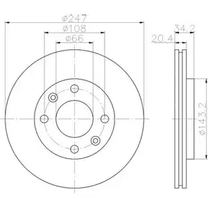 TEXTAR 92043103 Bremsscheiben 2 St&uuml;ck PEUGEOT