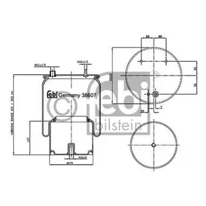 FEBI BILSTEIN 38607 Luftfederbalg f&uuml;r DAF