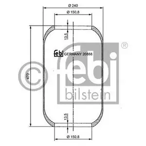 FEBI BILSTEIN 20888 Luftfederbalg für MAN, ERF FEBI BILSTEIN 20888 Luftfederbalg für MAN, ERF