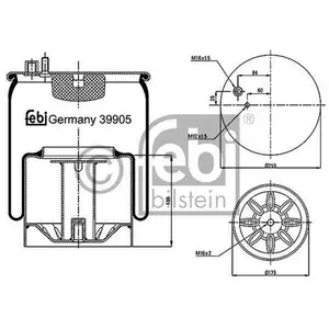 FEBI BILSTEIN 39905 Luftfederbalg für MAN FEBI BILSTEIN 39905 Luftfederbalg für MAN