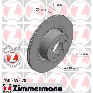 ZIMMERMANN 150.3495.20 Bremsscheiben 2 Stück BMW ZIMMERMANN 150.3495.20 Bremsscheiben 2 Stück BMW