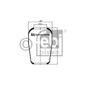 FEBI BILSTEIN 20762 Luftfederbalg FEBI BILSTEIN 20762 Luftfederbalg