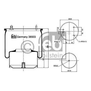 FEBI BILSTEIN 38503 Luftfederbalg f&uuml;r DAF