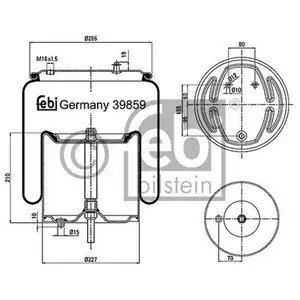 FEBI BILSTEIN 39859 Luftfederbalg f&uuml;r SCANIA