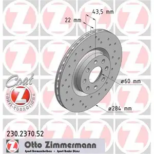 Original ZIMMERMANN 230.2370.52 Bremsscheiben 2 Stück für FIAT Original ZIMMERMANN 230.2370.52 Bremsscheiben 2 Stück für FIAT