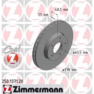 ZIMMERMANN 250.1371.20 Bremsscheiben 2 Stück FORD ZIMMERMANN 250.1371.20 Bremsscheiben 2 Stück FORD