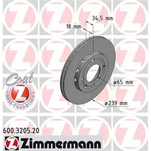 ZIMMERMANN 600.3205.20 Bremsscheiben 2 Stück VW ZIMMERMANN 600.3205.20 Bremsscheiben 2 Stück VW