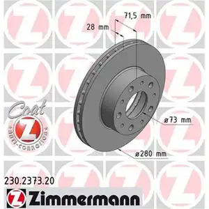 ZIMMERMANN 230.2373.20 Bremsscheiben 2 St&uuml;ck FIAT