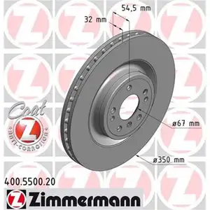 ZIMMERMANN 400.5500.20 Bremsscheiben 2 St&uuml;ck MERCEDES-BENZ
