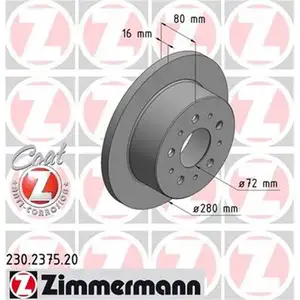 ZIMMERMANN 230.2375.20 Bremsscheiben 2 St&uuml;ck FIAT
