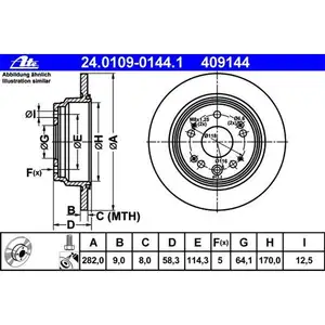 ATE 24.0109-0144.1 Bremsscheiben 2 St&uuml;ck HONDA