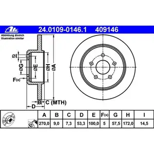 ATE 24.0109-0146.1 Bremsscheiben 2 Stück CHRYSLER ATE 24.0109-0146.1 Bremsscheiben 2 Stück CHRYSLER