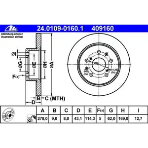 ATE 24.0109-0160.1 Bremsscheiben 2 Stück SUZUKI ATE 24.0109-0160.1 Bremsscheiben 2 Stück SUZUKI