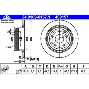 ATE 24.0109-0157.1 Bremsscheiben 2 Stück NISSAN ATE 24.0109-0157.1 Bremsscheiben 2 Stück NISSAN