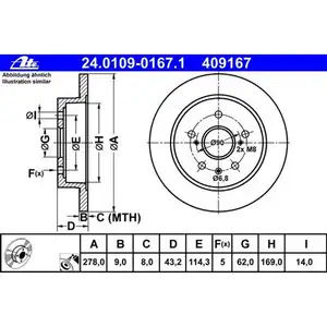 ATE 24.0109-0167.1 Bremsscheiben 2 St&uuml;ck SUZUKI