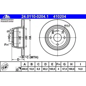 ATE 24.0110-0204.1 Bremsscheiben 2 Stück OPEL ATE 24.0110-0204.1 Bremsscheiben 2 Stück OPEL