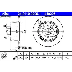 ATE 24.0110-0205.1 Bremsscheiben 2 Stück OPEL ATE 24.0110-0205.1 Bremsscheiben 2 Stück OPEL