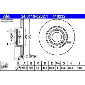 ATE 24.0110-0232.1 Bremsscheiben 2 St&uuml;ck VW
