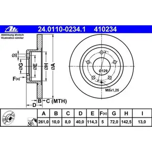 ATE 24.0110-0234.1 Bremsscheiben 2 St&uuml;ck MAZDA