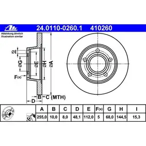 ATE 24.0110-0260.1 Bremsscheiben 2 St&uuml;ck AUDI