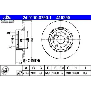 ATE 24.0110-0290.1 Bremsscheiben 2 St&uuml;ck LANCIA