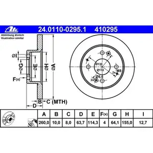 ATE 24.0110-0295.1 Bremsscheiben 2 Stück HONDA ATE 24.0110-0295.1 Bremsscheiben 2 Stück HONDA