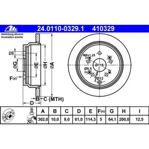 ATE 24.0110-0329.1 Bremsscheiben 2 Stück HONDA ATE 24.0110-0329.1 Bremsscheiben 2 Stück HONDA