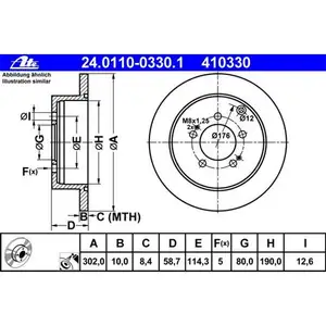 ATE 24.0110-0330.1 Bremsscheiben 2 Stück CITROËN ATE 24.0110-0330.1 Bremsscheiben 2 Stück CITROËN