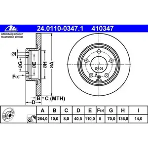 ATE 24.0110-0347.1 Bremsscheiben 2 St&uuml;ck OPEL