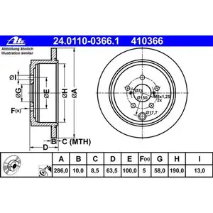 ATE 24.0110-0366.1 Bremsscheiben 2 St&uuml;ck f&uuml;r SUBARU