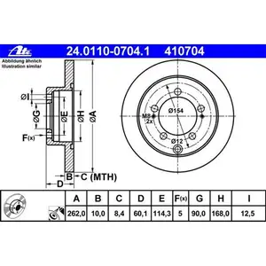 ATE 24.0110-0704.1 Bremsscheiben 2 St&uuml;ck MITSUBISHI