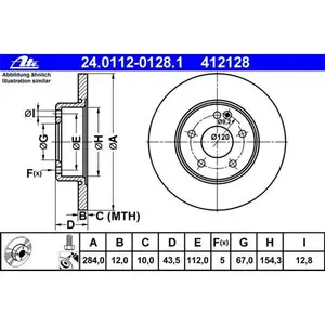 ATE 24.0112-0128.1 Bremsscheiben 2 Stück MERCEDES-BENZ ATE 24.0112-0128.1 Bremsscheiben 2 Stück MERCEDES-BENZ