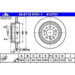 ATE 24.0112-0151.1 Bremsscheiben 2 Stück VOLVO ATE 24.0112-0151.1 Bremsscheiben 2 Stück VOLVO
