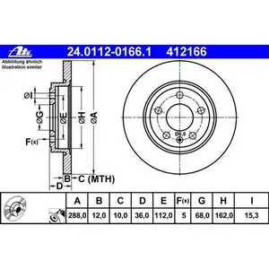 ATE 24.0112-0166.1 Bremsscheiben 2 St&uuml;ck AUDI