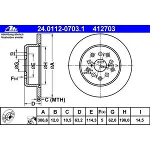 ATE 24.0112-0703.1 Bremsscheiben 2 Stück LEXUS ATE 24.0112-0703.1 Bremsscheiben 2 Stück LEXUS
