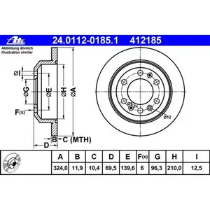 ATE 24.0112-0185.1 Bremsscheiben 2 Stück KIA ATE 24.0112-0185.1 Bremsscheiben 2 Stück KIA