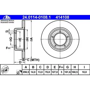 ATE 24.0114-0108.1 Bremsscheiben 2 Stück für LAND ROVER ATE 24.0114-0108.1 Bremsscheiben 2 Stück für LAND ROVER